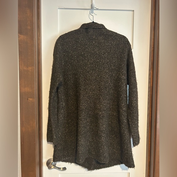 Eileen Fisher Alpaca /Wool Brown Long Line Cardigan Sweater Size Medium - Picture 3 of 5